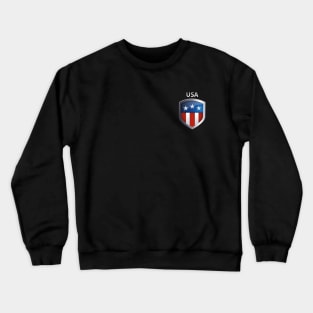 America Flag Badge Crewneck Sweatshirt